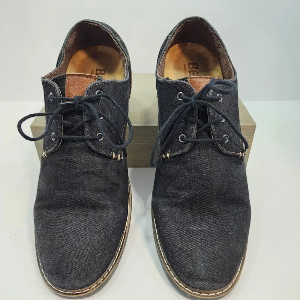 Born Denim and Leather Lace Up Oxford‎ Derby Men's Size 12